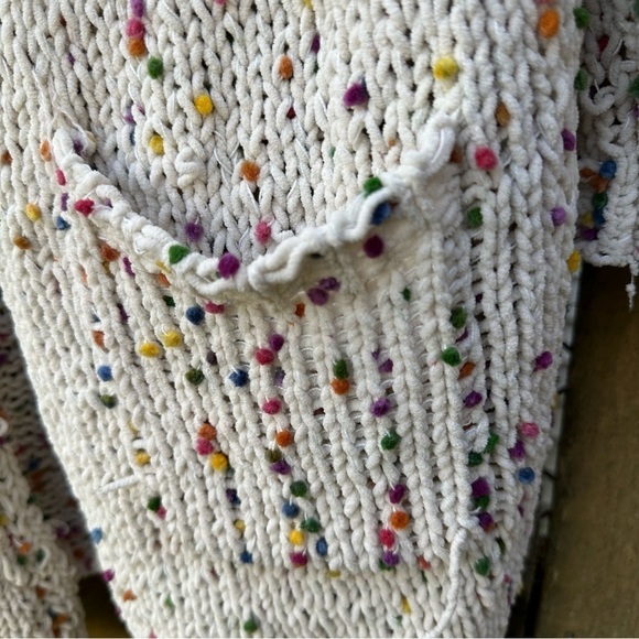 Altar’d State Knit Confetti Speckled Open Front Cardigan Sz XS - Picture 3 of 12